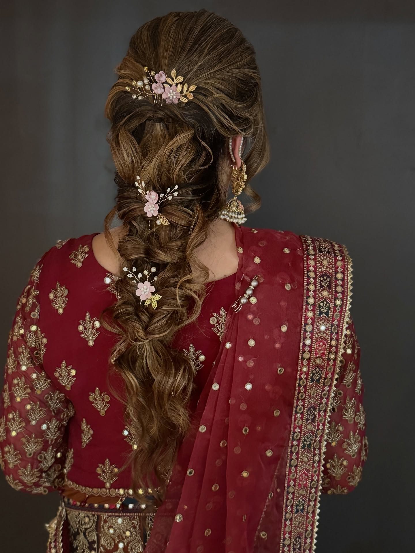 Bridal fishtail braid by Fefe Artist